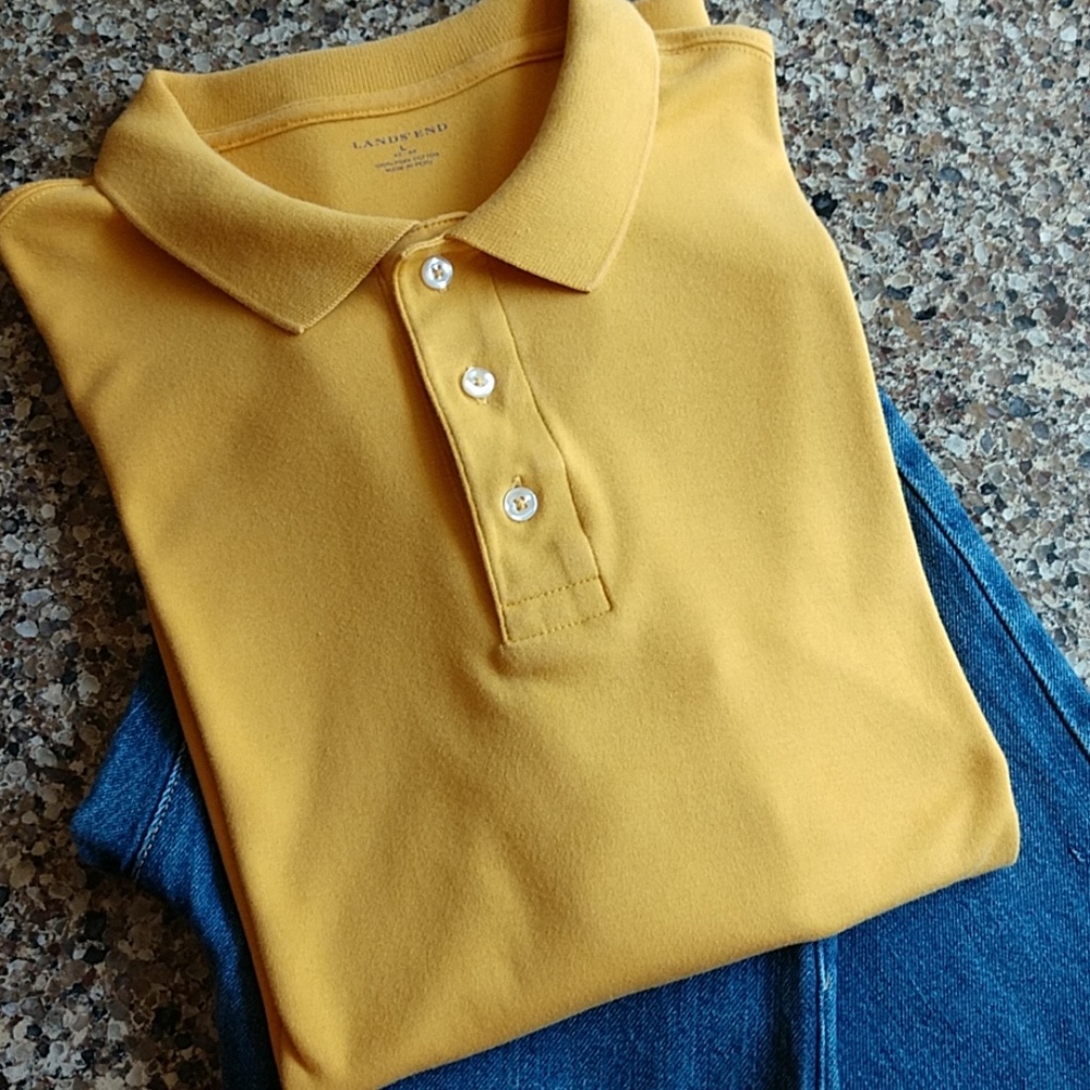 5/$25 Lands' End  short sleeve, polo style, men's shirt